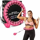 K-MART Smart Hula Ring Hoops, gewichteter Hula Circle 24, abnehmbarer Fitnessring mit 360-Grad-Auto-Spinning-Ball, Gymnastik, Massage, Fitness für Erwachsene zur Gewichtsabnahme