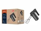 Grundig Delisia Novus™ HM 7140 Handmixer, 500 W Leistung, 4 Geschwindigkeitsstufen + Turbostufe, Hochwertige Edelstahl-Aufsätze, Soft Start: Antispritz-Funktion, Dark Inox/Schwarz