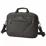 Amazon Basics kompakte Laptoptasche, Umhängetasche/Tragetasche mit Taschen zur Aufbewahrung von Zubehör, für Laptops bis zu 15,6 Zoll (39,6 cm), Schwarz, 1 Stück