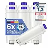 MILUX® 6x Wasserfilter für DeLonghi Magnifica S & Evo, Dinamica, Primadonna, Eletta Explore - passend für alle DeLonghi Maschinen