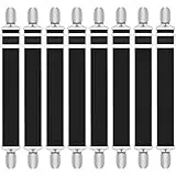 Quelcc 8 Stück Bettlakenspanner, (30cm -130cm) Bettlakenspanner Verstellbar, Elastische Bettlaken Spanngurte, Lakenspanner mit Metallclips, Bettlaken Spanner für Bettlaken, Matratze, Sofa, Bügelbrett