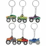 Supvox Schlüsselanhänger Set 6 Stück Cartoon Offroad Fahrzeug Schlüsselanhänger Süß Für Damen Taschen Rucksack Dekorativ Praktisch