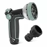 Amazon Basics Gartenschlauchdüse mit 10 Sprühmustern, grün, 1er-Pack