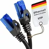 KabelDirekt Netzwerkkabel – Überträgt maximale deutsche Glasfaser-Geschwindigkeit – Netzwerk, Ethernet Kabel, LAN & Patch Kabel – 0,5m – In 0,25-30m – Gigabit-Netz, Router/Modem, RJ45 (schwarz)