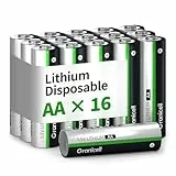 Granicell 16er Pack AA Lithium Batterien, 1.5V Nicht wiederaufladbar, langlebige Lithium-Eisen-Batterien für Digitalkameras, Taschenlampen, Spielzeug