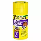 JBL PRONOVO COLOR GRANO CLICK, Farbfutter-Granulat für alle Aquarienfische von 3-10 cm, Klickdosierer, Fischfutter-Granulat, Größe S, 100 ml