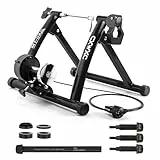 CXWXC Fahrrad Rollentrainer, Klappbar Stahl Bike Trainer mit Schnellspanner Vorderradunterlage Radtrainer für 26-29 Zoll Fahrradtraining Fahrradfahren Zuhause Indoor