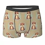 Rich&Rabbit Herren-Boxershorts, Nutria-Druck, feuchtigkeitsableitend, weich, bequem, elastisch, atmungsaktiv, Sportunterwäsche, Schwarz, XXL
