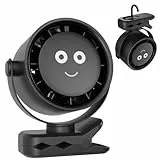 Ventilator Leise mit Clip - USB Tischventilatoren, 5 Geschwindigkeiten Tragbarer Mini Fans mit LED Display, 720 Grad Drehung Ventilatoren, Lüfter für Camping/Kinderwagen/Haus/Schlafzimme/Büro