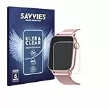 Savvies 6 Stück Schutzfolie für Sanorum Smartwatch 1.85' Displayschutz-Folie Ultra-Transparent