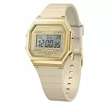 ICE-WATCH - Ice Digit Retro Almond Skin - Beige Damenuhr mit Plastikarmband - 022062 (Small)