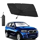 Sonnenschutz Auto Frontscheibe 140 * 80cm, Frontscheibenabdeckung Innen, Hitzeschutz Auto Sonnenschirm Geeignet, Sonnenschutz Frontscheibe Faltbar für die meisten Fahrzeuge SUV