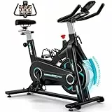 Wenoker Heimtrainer Fahrrad | Leises mit APP | Spinning Bike Indoor mit Verstellbarem Widerstand & Tablet-Halter Fitnessbike | Bis160KG | für Kardio-Training Zuhause
