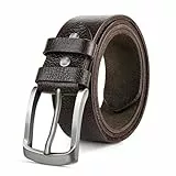 JULIUR LAMONT® Ledergürtel Herren 40mm,Herren Gürtel Leder, Gürtel Leder mit Geschenkbox (Brown, 140)