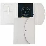 Lebenskompass Buchhülle A5 im edlen Design von 'Weiß' - Buchtasche & Book Sleeve Bag aus veganem Leder (PU) Für Kalender DIN A5 & als Geschenk für Buchliebhaber