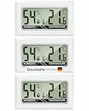 Mavori Thermo-Hygrometer 3er Set Digital - Mini Hygrometer Innen, 2-in-1 Feuchtigkeitsmessgerät & Raumthermometer digital °C/°F + on/off - für Raumklima, Growbox, Terrarium, Humidor & Curing