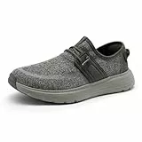Bruno Marc Herren Mokassins Atmungsaktiv Flache Slipper Slip on Loafer Sneaker Weich Comfort Klassische Schuhe,Size 42,Grau,BMUMLS2510