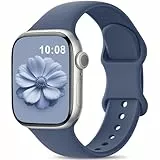 Higgs Patented Ersatzarmband Kompatibel mit Apple Watch Armband 40mm 41mm 38mm 42mm 44mm 45mm 46mm 49mm,Silikon Sport Armbänder für iWatch SE Series 10 9 8 7 6 5 4 3 2 1 Ultra Damen Herren