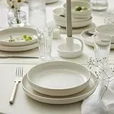 Kütahya Porselen Bone Crest Geschirrset 18-teilig – Elegantes Tafelservice aus Porzellan für 6 Personen – Modernes Design, Weiß, Spülmaschinenfest