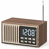 Tendak FM Retro Radio Klein, Nostalgie Radio mit LED-Anzeige, Küchenradio mit Bluetooth, Unterstützt USB/TF/AUX Funktion, Geeignet als Geschenk