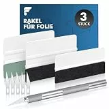 Shinfly Professionelles Rakel für Folie,Rakel Set Enthält 3 hochwertigen Rakeln, 1 Präzisionsschneider und 5 Ersatzklingen; Folierungs Werkzeug Geeignet für Anbringen von Fensterfolie und Autofolien