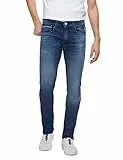 Replay Herren Jeans Grover Straight-Fit mit Power Stretch, Medium Blue 009 (Blau), 34W / 32L