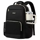 LOVEVOOK Rucksack Damen,15,6 Zoll Laptop Schulrucksack Teenager mit großem Fach für Trinkflaschen,Travel Backpack Women Elegant für Uni, Tagesrucksäcke Daypack Arbeitstasche Lehrertasche Reiserucksack