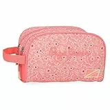 Pepe Jeans Nahid Kulturbeutel mit Zwei Fächern, anpassbar, Rosa, 26 x 16 x 12 cm, Polyester, von Joumma Bags, Rosa, 26x16x12 cms, Kosmetiktasche mit Zwei Fächern, anpassbar
