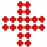 Creamlin 10Pairs Schwarzes reizvolles Krankenschwester-Kreuz-Klebernippel-Abdeckungs-wegwerfbare Pasteten (Rot)