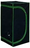 Kingpower Grow Zelt für Pflanzen Zuchtzelt Gewächshaus Box Zuchtschrank Garten Anzucht Gemüse Kräuter Grow Schrank Indoor Blumen klein Tomaten Hydro Green, Größe:100 x 100 x 200 cm (06)