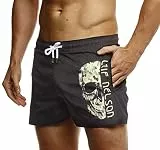 Leif Nelson Herren Sommer Badeshorts mit Taschen Männer Badehose Schwimmshorts Herren Schwimmhose-Beachshorts Jungen Strand Shorts Kurze Hosen Cargo Bermuda Chino LN92530 Schwarz Large
