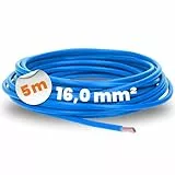 5 Meter Lapp 4520026 H07V-K 16,0 mm² blau I Verdrahtungsleitung I Aderleitung flexibel I PVC-Einzelader I Litze 16mm2 I Verdrahtung