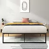 Zinus Lorelai Kingsize-Bettgestell – Bett 150 x 200 cm – 36 cm Höhe mit Stauraum unter dem Bett – Metall-Plattform-Bettrahmen mit Stahllattenstütze – Schwarz
