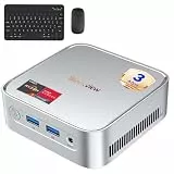 Blackview Mini PC MP50 mit Tastatur und Maus, AMD Ryzen 5, Radeon Vega 8 Grafik, 16GB RAM 512GB SSD Win 11 Pro, 4K Dual-Display, Ultra-leiser Kompakter Desktop PC für Office Home, 3 Jahre Garantie