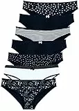 LOREZA 7er Pack Damen Slips aus Baumwolle (40-XL, Modell 4)