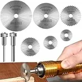 Hochgeschwindigkeitsstahlklingen für Rotationswerkzeug Multifunktionswerkzeuge, 6 Stück HSS Kreissägeblätter für das Schneiden von Holz, Kunststoff und Metall