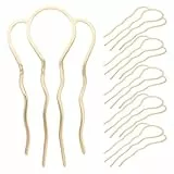 Lurrose 6 stücke Metall hairpin Haarkamm zum Stecken Vintage Haarseitenkämme Kleine Haarnadeln Gold für Frauen Mädchen