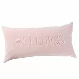 PANA® Badewannenkissen (20x40 cm) • Bequemes Kissen für Badewanne • Nackenkissen Badewanne • Kopfstütze Wanne • Polster Badewanne • Schnell trocknend • Rosé mit Wellness Schriftzug