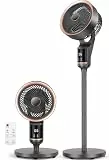 Namouk Standventilator,25 dB Ventilator leise mit Fernbedienung,12 Geschwindigkeiten,70°+90° Oszillation,12H Timer,Boden & Tischventilator mit LED-Display, Ventilator Groß für Schlafzimmer, Wohnzimmer