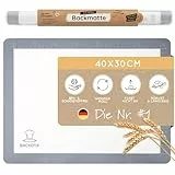 Backefix Silikon Backmatte 44x32 cm Grau – hochwertige, wiederverwendbare Dauerbackfolie als gesunde Alternative zu Backpapier ohne PFAS und BPA, alltagstauglich, antihaftend und spülmaschinenfest