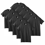 Gildan Unisex Heavy Cotton T-Shirt, Style G5000, Multipack, Schwarz, L