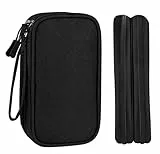 HCFGS Elektronische Tasche Kabeltasche Organizer Universal Travel Kabel Elektronik Zubehör Tasche Reise Organizer Case,für Kabel, Powerbank, USB Sticks,SD Karten, etc (Schwarz)