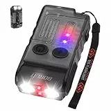 BORUIT V20 Mini Taschenlampen, 180° Drehbar Taschenlampe, 110dB Buzzer Alarm, 1000 Lumen Super Hell mit 13 Modi, IP67 Wasserdicht, Magnetischer Schwanz, für Camping Wandern Notfa (schwarz)