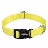 Hyhug Haustier-Halsband für mittelgroße Hunde, einfarbig, klassisch, regulär, strapazierfähig, für den täglichen Gebrauch, zum Spazierengehen, Joggen