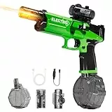Maxee Elektrische Wasserpistole mit Mündungslicht, Automatische Wasserpistole mit 7-8 M Großer Reichweite, Wiederaufladbar Wasserpistole, Water Gun für Kinder/Erwachsene Sommer Schwimmbad, Strand