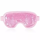 NEWGO Eye Mask Kühlende Augenmaske für dunkle Kreise, unter Augentaschen, für geschwollene Augen, Migräne, trockene Augen, Geschenke für Frauen, Ice Eye Mask (Rosa)