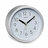 Eachui Wecker Analog Ohne Ticken mit Schlummerfunktion, Nachtlicht, Batteriebetrieben, Geräuschlos, Einfache Bedienung