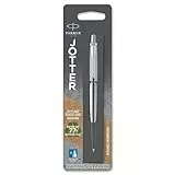 Parker Jotter Kugelschreiber | Edelstahl mit Chromzierteilen | Mittlere Spitze | Blaue Tinte