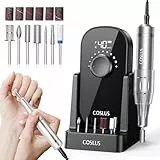 COSLUS E51 Elektrische Nagelfräser 40000 U/min: 6-in-1 Professionell Nagelpflege Set für Gelnägel Acrylnägel für Salon und Zuhause Mit Gel-Entfernung und Pediküre-Funktion Tragbar und Geräuscharm