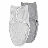 Soarwg Kids Pucksack Baby 0–3 Monate Baby Schlafsäcke für Neugeborenen Kleinkinder Swaddle Decke Pucktuch Babyschlafsack Wickeltuch für Säuglinge 100% Bio-Baumwolle Unisex 2er Pack (Grau), (SD2003)